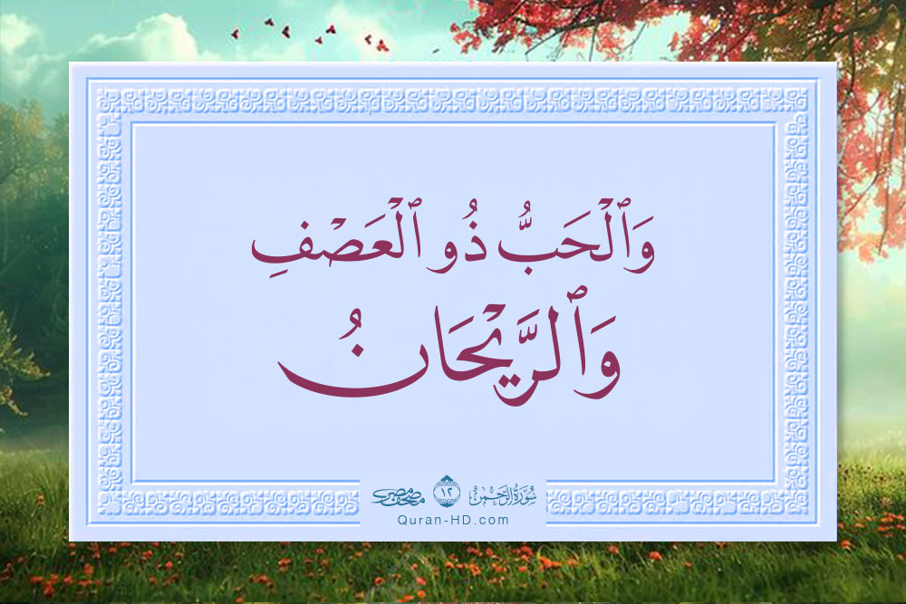 055012 والحب ذو العصف والريحان &ndash; القرآن الكريم بدقة غير مسبوقة - جودة عالية جدا
